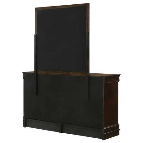  Coaster Furniture Louis Philippe 202413M 6-Drawer Dresser with Mirror - Cappuccino IMAGE 8