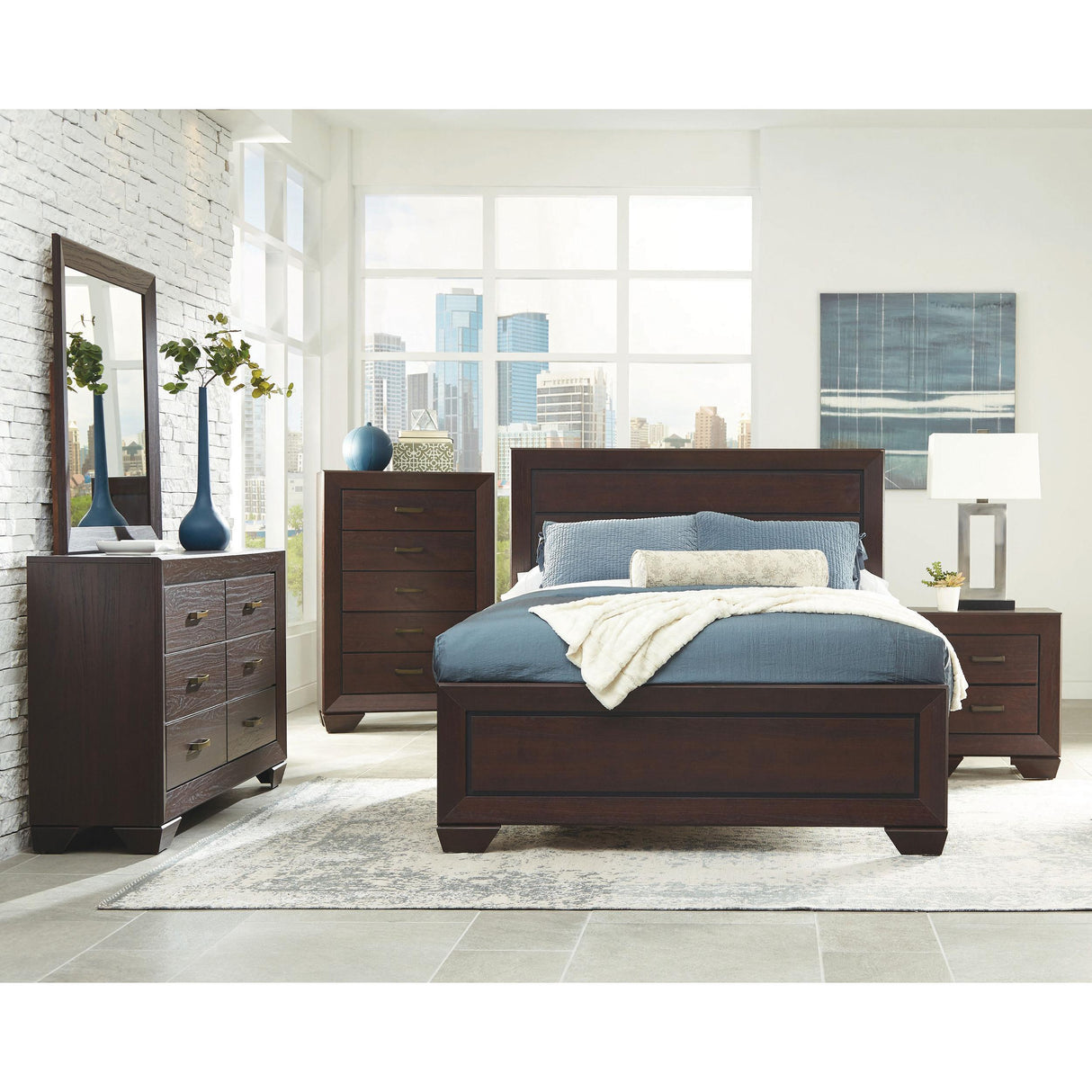  Coaster Furniture Kauffman 204393M 6-Drawer Dresser with Mirror - Dark Cocoa IMAGE 10
