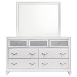  Coaster Furniture Barzini 205893M 7-Drawer Dresser with Mirror - White IMAGE 3