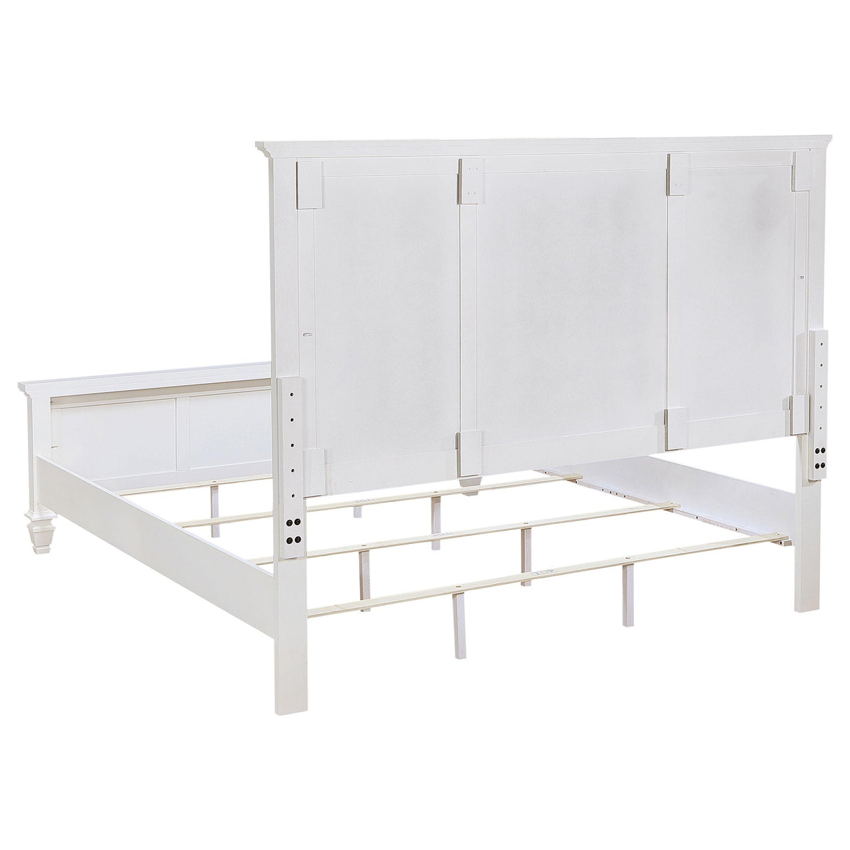  Coaster Furniture Sandy Beach 201301KEN 63-inch Eastern King Wood Panel Bed - Cream White IMAGE 5