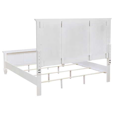  Coaster Furniture Sandy Beach 201301KEN 63-inch Eastern King Wood Panel Bed - Cream White IMAGE 5