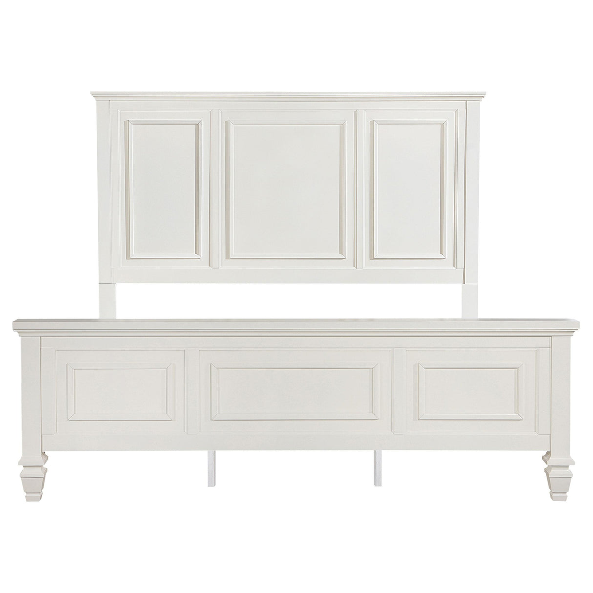  Coaster Furniture Sandy Beach 201301KWN 63-inch California King Panel Bed - Cream White IMAGE 4