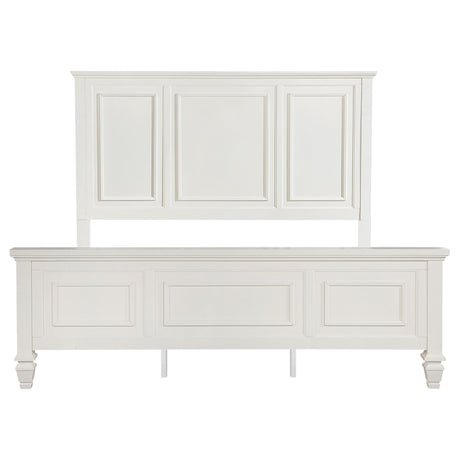  Coaster Furniture Sandy Beach 201301KWN 63-inch California King Panel Bed - Cream White IMAGE 4