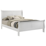  Coaster Furniture Louis Philippe 202441Q 47-inch Queen Sleigh Panel Bed - White IMAGE 3