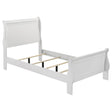  Coaster Furniture Louis Philippe 202441T 47-inch Twin Sleigh Panel Bed - White IMAGE 1