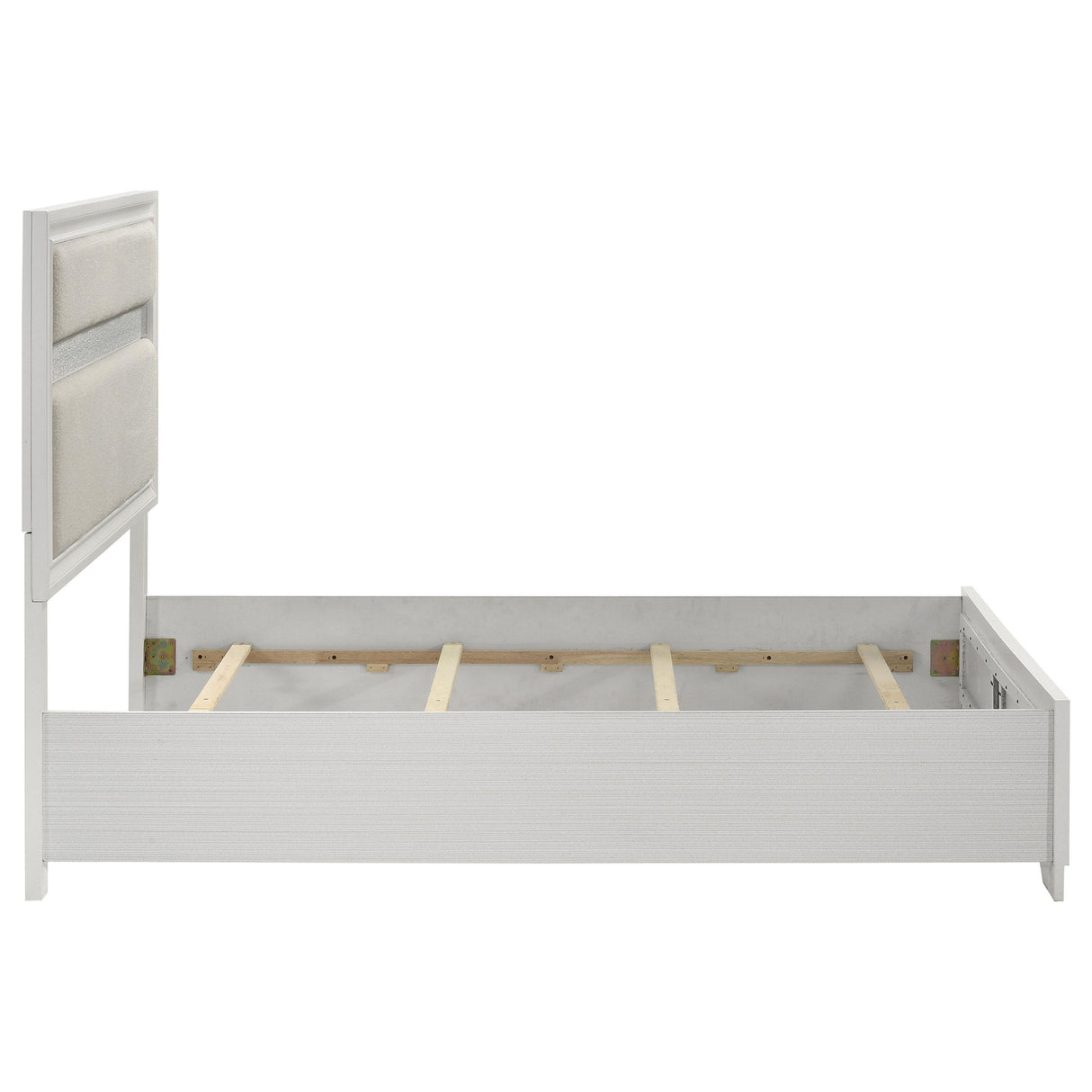  Coaster Furniture Miranda 205110F 54-inch Upholstered Full Panel Bed - White IMAGE 6