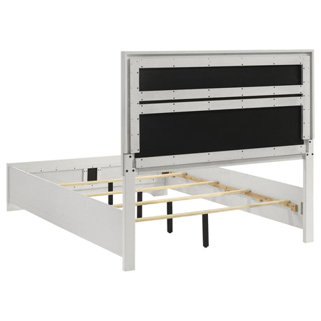  Coaster Furniture Miranda 205110Q 54-inch Upholstered Queen Panel Bed - White IMAGE 5