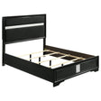  Coaster Furniture Miranda 206360F 54-inch Upholstered Full Panel Bed - Black IMAGE 1