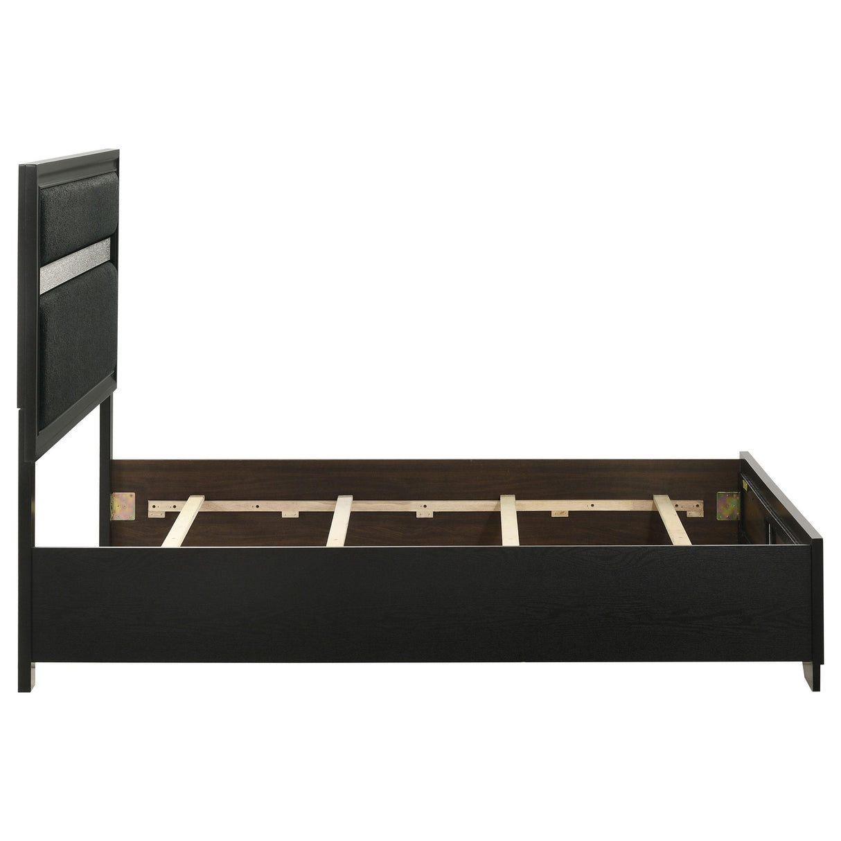  Coaster Furniture Miranda 206360F 54-inch Upholstered Full Panel Bed - Black IMAGE 6