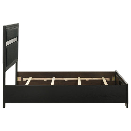  Coaster Furniture Miranda 206360F 54-inch Upholstered Full Panel Bed - Black IMAGE 6