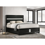  Coaster Furniture Miranda 206360KW 54-inch Upholstered California King Panel Bed - Black IMAGE 2