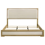  Coaster Furniture Hyland 215651KE Eastern King Panel Bed LED Headboard - Natural IMAGE 4