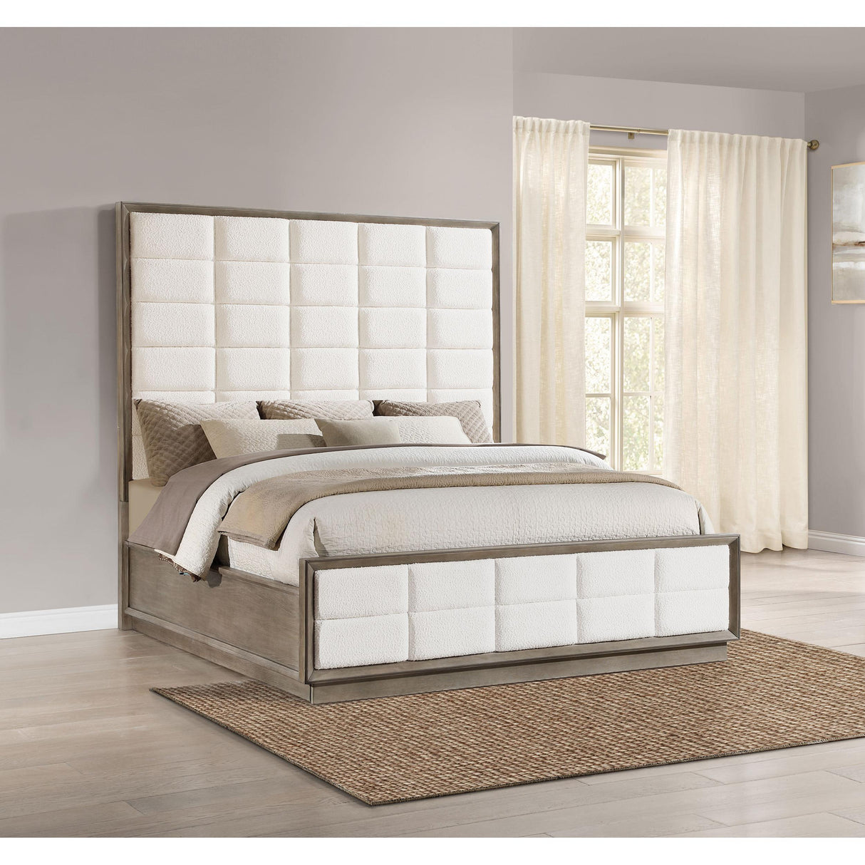  Coaster Furniture Durango 223271KE 80-inch Eastern King Panel Bed - Taupe Oak IMAGE 2