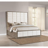  Coaster Furniture Durango 223271KE 80-inch Eastern King Panel Bed - Taupe Oak IMAGE 2