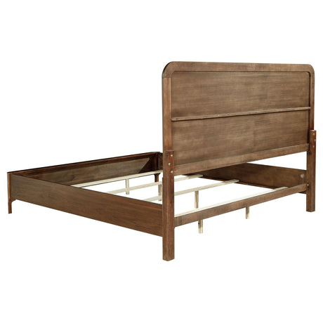  Coaster Furniture Maderia 223321KE 57-inch Upholstered Eastern King Panel Bed - Walnut IMAGE 4