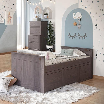  Furniture of America Marinos AM-BK304GY Twin Captain Bed IMAGE 1