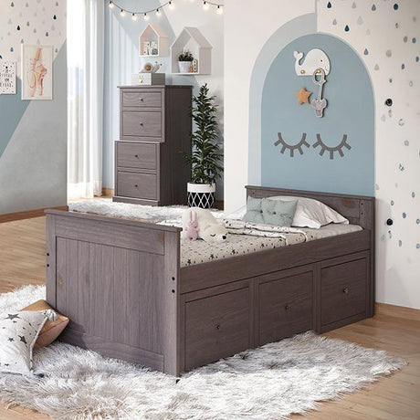  Furniture of America Marinos AM-BK304GY Twin Captain Bed IMAGE 1