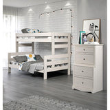  Furniture of America Damaris AM-BK306WH Twin/Full Bunkbed IMAGE 2