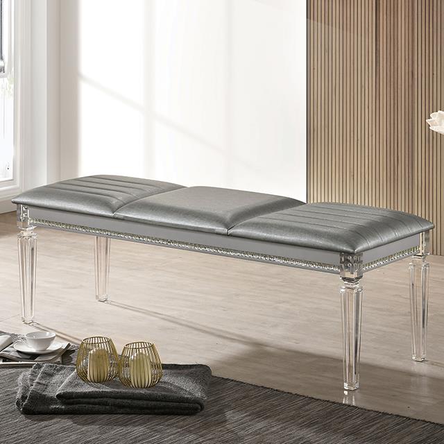 Furniture of America Maddie CM7899SV-BN Bench IMAGE 1