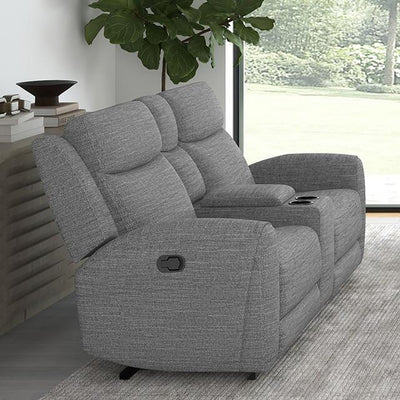  Furniture of America Antonius CM9985GY-LV-M Manual Recliner Loveseat w/ Console IMAGE 1