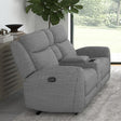  Furniture of America Antonius CM9985GY-LV-M Manual Recliner Loveseat w/ Console IMAGE 1