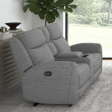  Furniture of America Antonius CM9985GY-LV-M Manual Recliner Loveseat w/ Console IMAGE 1