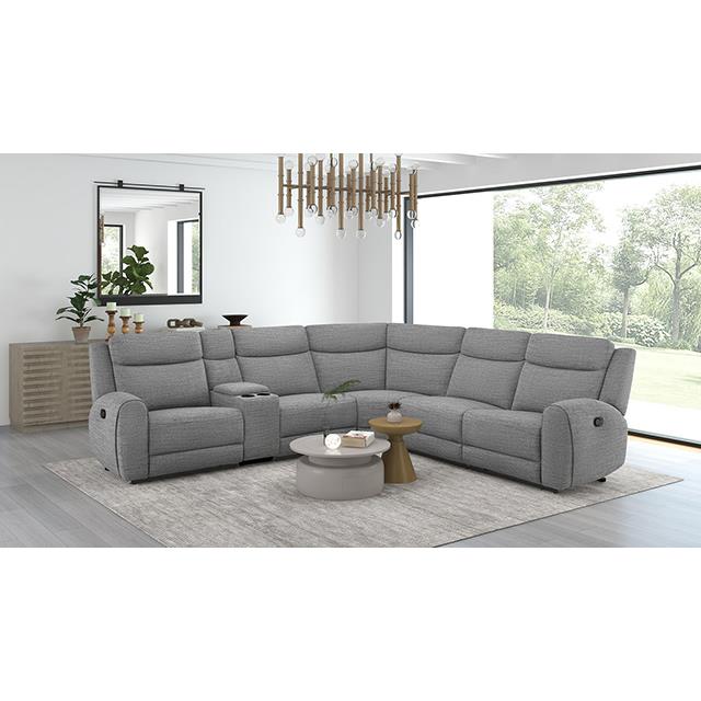  Furniture of America Antonius CM9985GY-M-SECT Motion Sectional IMAGE 2