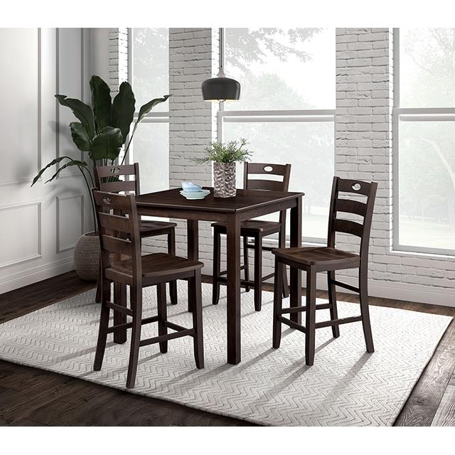  Furniture of America Lubbock FM3419EX-PT-5PK 6 pc Counter Height Table Set IMAGE 2