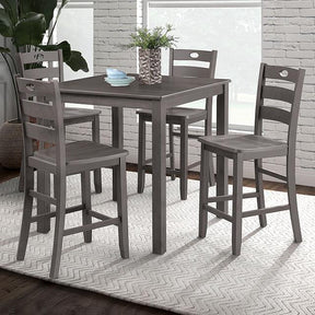  Furniture of America Lubbock FM3419GY-PT-5PK 6 pc Counter Height Table Set IMAGE 1