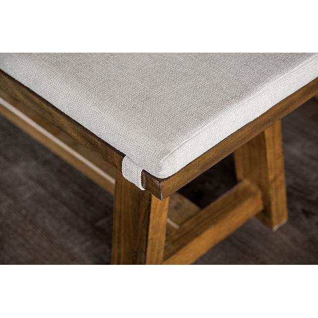  Furniture of America Losone FM3422WH-BN Bench w/ Cushion IMAGE 5