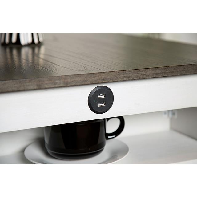  Furniture of America Lescles FM3423WH-PT-3PK 3 Pc Counter Ht Set (1 Table + 2 Chairs) IMAGE 3