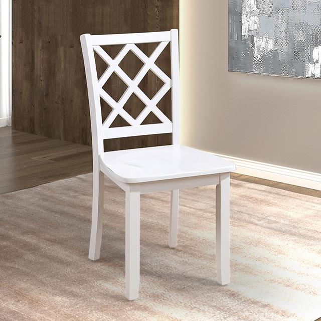  Furniture of America Yamhill FM3424WH-T-5PK 5 pc Dining Table Set IMAGE 3