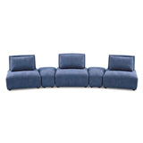  Furniture of America Stavanger FM63001BL-G Curved 3-Seater IMAGE 6