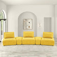  Furniture of America Stavanger FM63001YL-G Curved 3-Seater IMAGE 1