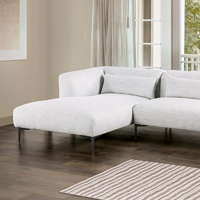  Furniture of America Paderborn FM63002LG-SECT-L Sectional, Left Chaise IMAGE 1