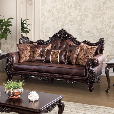  Furniture of America Palencia FM65005BR-SF Sofa IMAGE 1