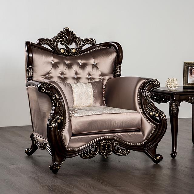  Furniture of America Albacete FM65006BR-CH Chair IMAGE 1