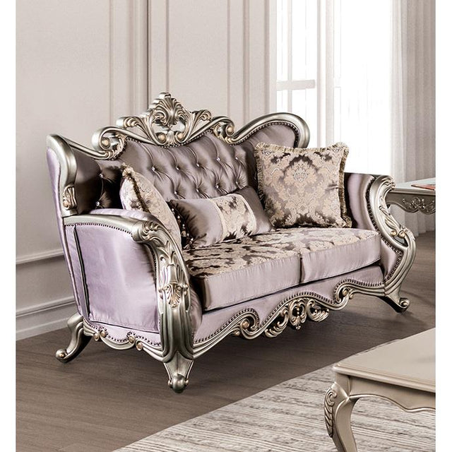  Furniture of America Albacete FM65006PR-LV Loveseat IMAGE 1