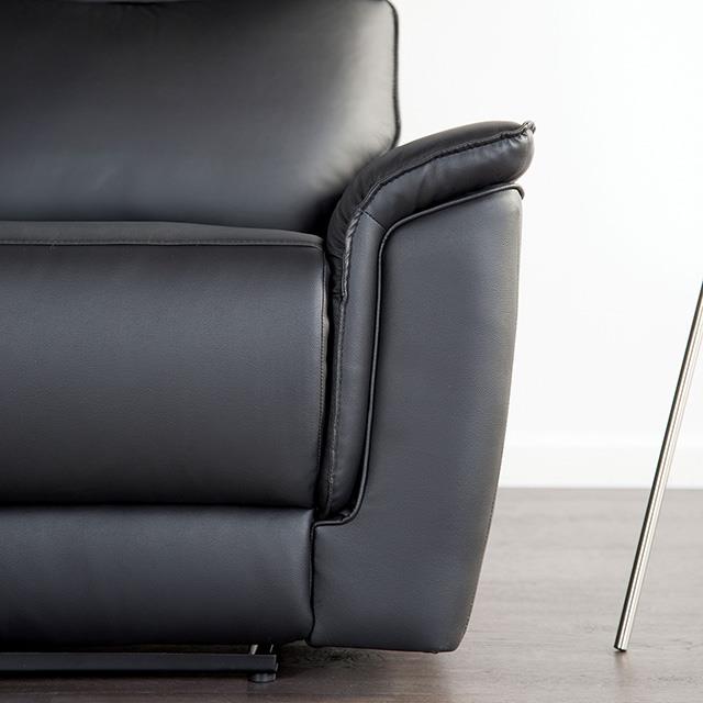  Furniture of America Bienne FM69002BK-LV-M Loveseat Manual Recliner IMAGE 3