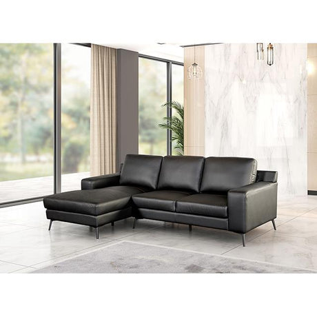  Furniture of America Stordal FM69004BK-SECT-L Sectional, Left Chaise IMAGE 2
