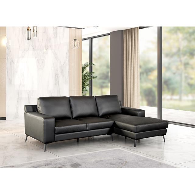  Furniture of America Stordal FM69004BK-SECT-R Sectional, Right Chaise IMAGE 2