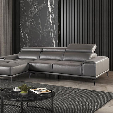  Furniture of America Vadso FM69005DG-SECT-L Sectional, Left Chaise IMAGE 1