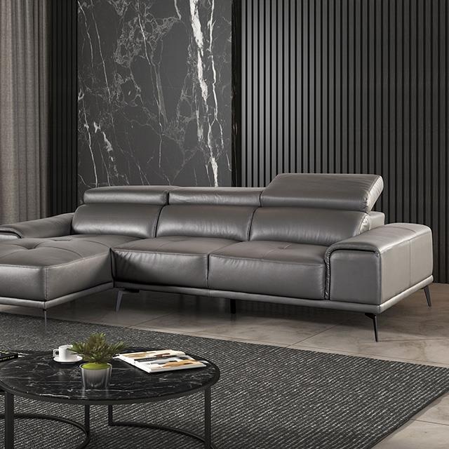  Furniture of America Vadso FM69005DG-SECT-L Sectional, Left Chaise IMAGE 1