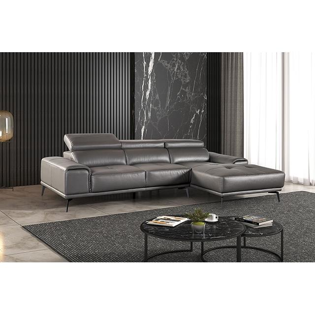  Furniture of America Vadso FM69005DG-SECT-R Sectional, Right Chaise IMAGE 2