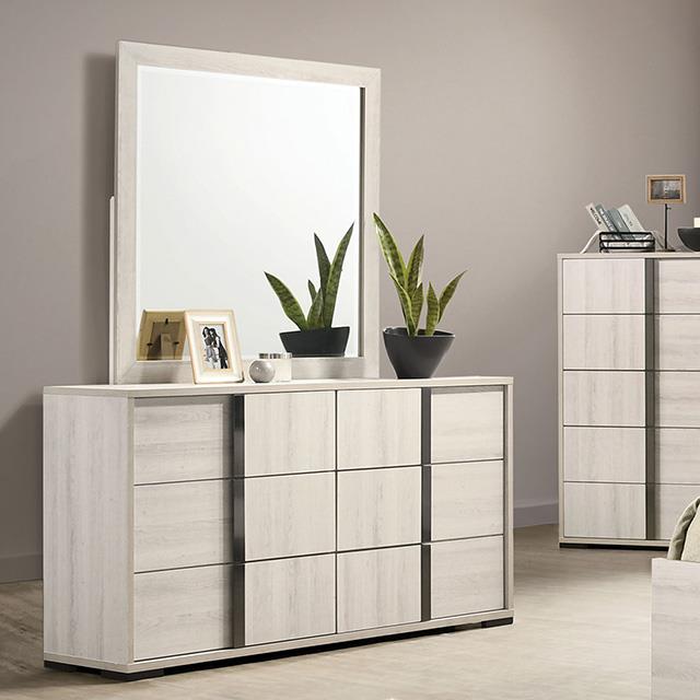  Furniture of America Horten FM7200WH-D Dresser IMAGE 1