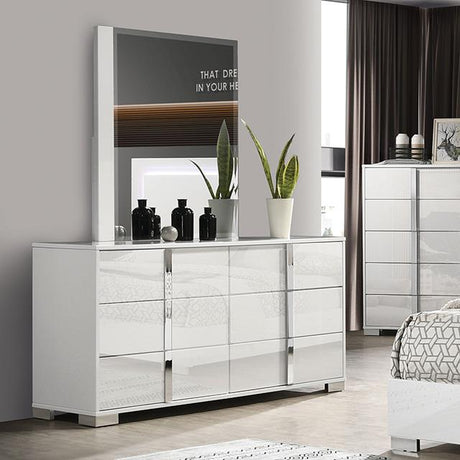  Furniture of America Sinistra FM7211WH-D Dresser IMAGE 1