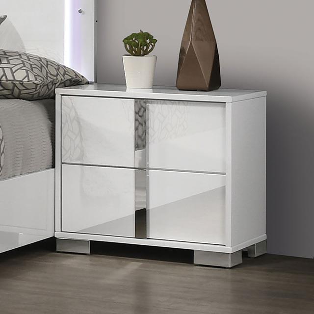  Furniture of America Sinistra FM7211WH-N Night Stand IMAGE 1