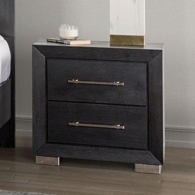  Furniture of America Ashbourne FM7415BK-N Night Stand w/ USB IMAGE 1