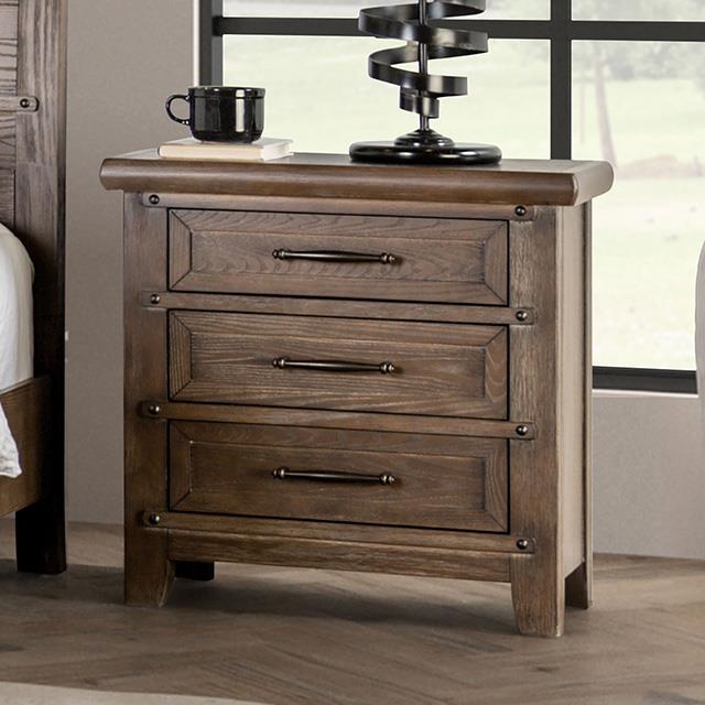  Furniture of America Merthyr FM7431BR-N Night Stand IMAGE 1
