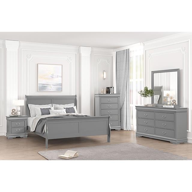  Furniture of America Louis Philippe FM7866GY-N Night Stand IMAGE 2